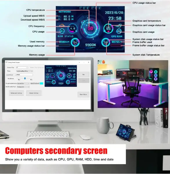 3.5-inch Computer Secondary Screen