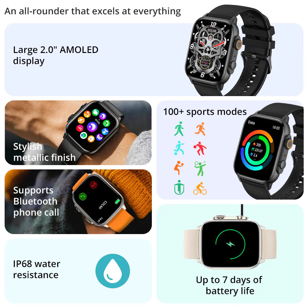 COLMI C81 Smart Watch with Heart Rate & Music Features